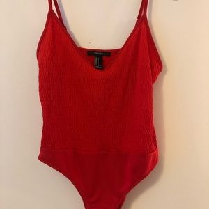 Red body suit